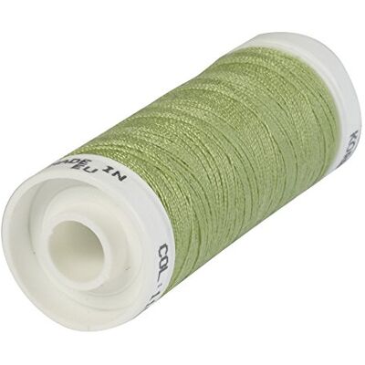 KORBOND Lot de 5 bobines de fil en polyester pour machine à coudre à la main Vert citron 500 m KORBOND Lot de 5 bobines de fil en polyester pour machine à coudre à la main Vert citron 500 m