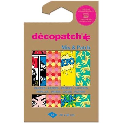 décopatch DP039C Une Pochette de 4 Feuilles Dimensions : 30 x 40 cm Papiers imprimé, Vert, jaune Mix & Patch A partir de 5 ans, DIY, création, rénovation, activité créative décopatch DP039C Une Pochette de 4 Feuilles Dimensions : 30 x 40 cm Papiers imprimé, Vert, jaune Mix & Patch A partir de 5 ans, DIY, création, rénovation, activité créative