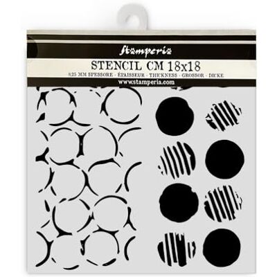 Stamperia Pochoirs épais pour scrapbooking, albums, cartes, bullet journaux, et plus, pois double texture, matériau flexible, facile à nettoyer, parfait pour les loisirs, les travaux manuels et les Stamperia Pochoirs épais pour scrapbooking, albums, cartes, bullet journaux, et plus, pois double texture, matériau flexible, facile à nettoyer, parfait pour les loisirs, les travaux manuels et les