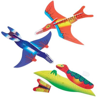 Baker Ross VC184 Planeurs en mousse dinosaures Lot de 8, jouets avions dinosaures faciles à faire voler Baker Ross VC184 Planeurs en mousse dinosaures Lot de 8, jouets avions dinosaures faciles à faire voler