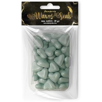 Stamperia Wax Refill for Scrapbooking, Albums, Card Making, Bullet Journalling and More, Heart Shape, Easy to Melt for Personalised Stamping, Perfect for Crafts and Gifting (Pastel Blue) (20g) Stamperia Wax Refill for Scrapbooking, Albums, Card Making, Bullet Journalling and More, Heart Shape, Easy to Melt for Personalised Stamping, Perfect for Crafts and Gifting (Pastel Blue) (20g)