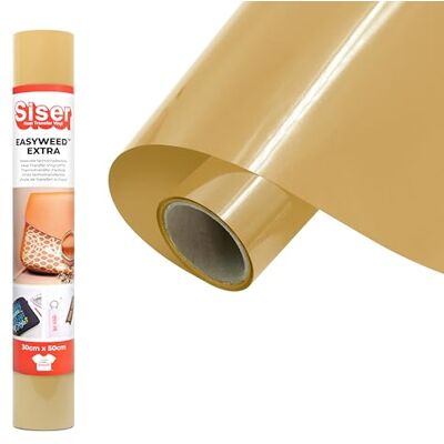 SISER ® EasyWeed® Extra Ocre, 30 cm x 0,5 m, vinyle thermotransférable pour personnaliser nylon, cuir, tissus traités SISER ® EasyWeed® Extra Ocre, 30 cm x 0,5 m, vinyle thermotransférable pour personnaliser nylon, cuir, tissus traités