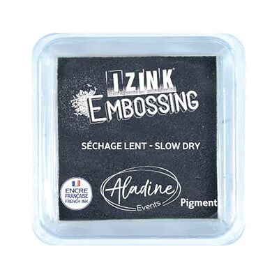 Aladine Encreur Izink Pigment Black Grand Encreur à Séchage Lent Scrapbooking, Embossing et Carterie Créative Taille L 8 x 8 cm Coloris Noir Aladine Encreur Izink Pigment Black Grand Encreur à Séchage Lent Scrapbooking, Embossing et Carterie Créative Taille L 8 x 8 cm Coloris Noir