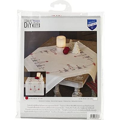 Vervaco Kit Broderie Pré-Imprimé Chemin De Table ARBRES DE NOËL ROUGE/GRIS Complet Set DIY Adulte Decoration Manuelle Loisir Créatif Cadeau Femmeca. 40 x 100 cm Embroidery Patron Vervaco Kit Broderie Pré-Imprimé Chemin De Table ARBRES DE NOËL ROUGE/GRIS Complet Set DIY Adulte Decoration Manuelle Loisir Créatif Cadeau Femmeca. 40 x 100 cm Embroidery Patron