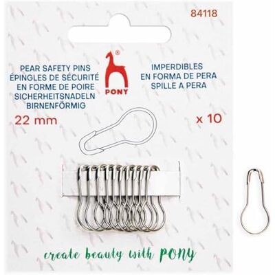 Pony Inoxydable Acier Argent (22mm) Sécurité Épingles 10 Pièces Pony Inoxydable Acier Argent (22mm) Sécurité Épingles 10 Pièces