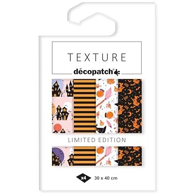 décopatch TD896C Assortiment de 4 papiers Foil avec dorure à chaud Collection Halloween décopatch TD896C Assortiment de 4 papiers Foil avec dorure à chaud Collection Halloween