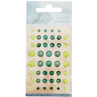 Dotty Design Card Deco Essentials – Pois émaillés Jaune nacré Vert Dotty Design Card Deco Essentials – Pois émaillés Jaune nacré Vert