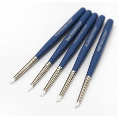 Paintersisters ® Lot de petits pinceaux en silicone Bleu Paintersisters ® Lot de petits pinceaux en silicone Bleu
