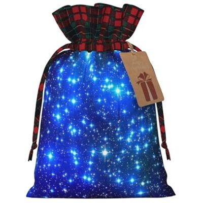 VANANI Sacs à bonbons de Noël avec étoiles brillantes, avec étiquettes, réutilisables, utilisés pour les emballages de vacances, les fêtes de Noël. VANANI Sacs à bonbons de Noël avec étoiles brillantes, avec étiquettes, réutilisables, utilisés pour les emballages de vacances, les fêtes de Noël.