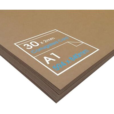 Artway Lot de 30 feuilles de carton ondulé 2 mm – 300 g/m² en papier kraft laminé A1 Artway Lot de 30 feuilles de carton ondulé 2 mm – 300 g/m² en papier kraft laminé A1