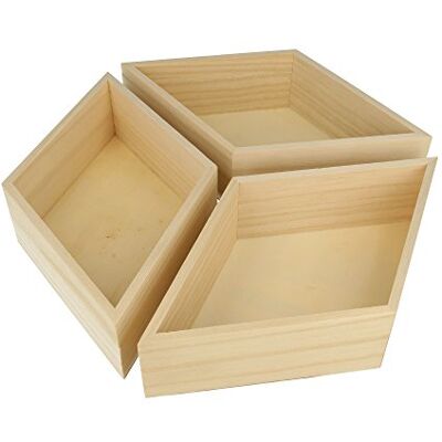 Artemio 14002282 3 Plats à Décorer Losanges Bois 26,5 x 5 x 23 cm Artemio 14002282 3 Plats à Décorer Losanges Bois 26,5 x 5 x 23 cm