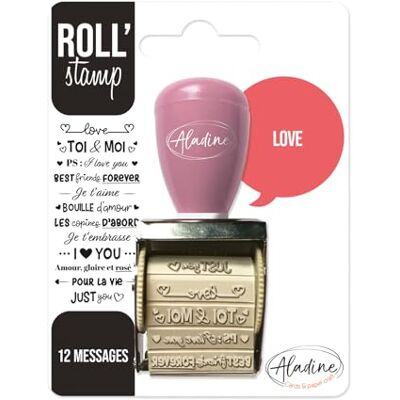 Aladine Roll' Stamp Love Tampon à Molette Amour Saint-Valentin Idéal pour Bullet Journal, Scrapbooking 2166 Aladine Roll' Stamp Love Tampon à Molette Amour Saint-Valentin Idéal pour Bullet Journal, Scrapbooking 2166