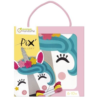 Avenue Mandarine KC120C Kit broderie enfant Pix Gallery Tambourin rond 13 cm À partir de 6 ans LICORNE Avenue Mandarine KC120C Kit broderie enfant Pix Gallery Tambourin rond 13 cm À partir de 6 ans LICORNE