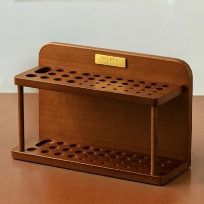 MEEDEN Porte-pinceaux Organiseur de pinceaux en bois Organiseur de peinture acrylique Rangement de fournitures d'art pour bureau, art et artisanat MEEDEN Porte-pinceaux Organiseur de pinceaux en bois Organiseur de peinture acrylique Rangement de fournitures d'art pour bureau, art et artisanat