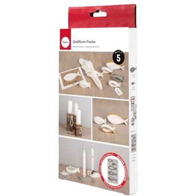 Moule en silicone Rayher - Poissons Festifs - 5 Motifs Moule en silicone Rayher - Poissons Festifs - 5 Motifs