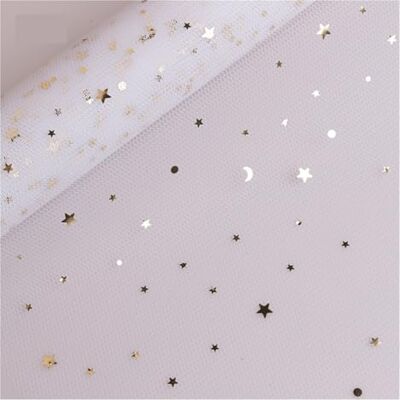 ZGXNYI Fil de maille papier d'emballage de fleurs paillettes étoile lune dentelle maille organza filet tissu bricolage scrapbooking Saint-Valentin emballage cadeau papier artisanat bouquet de fleurs papier ZGXNYI Fil de maille papier d'emballage de fleurs paillettes étoile lune dentelle maille organza filet tissu bricolage scrapbooking Saint-Valentin emballage cadeau papier artisanat bouquet de fleurs papier