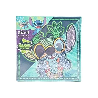 Disney Stitch Kit de peinture diamant Glow in the Dark Toile 19 x 19 cm Kit de bricolage pour enfants à partir de 6 ans Kit de peinture diamant avec accessoires Peinture mosaïque lumineuse Disney Stitch Kit de peinture diamant Glow in the Dark Toile 19 x 19 cm Kit de bricolage pour enfants à partir de 6 ans Kit de peinture diamant avec accessoires Peinture mosaïque lumineuse