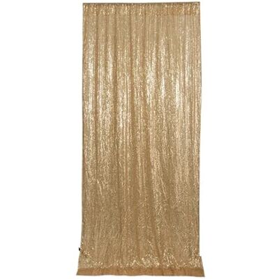 GMVZGQW Lot de 2 rideaux à paillettes pour cérémonie de mariage Doré foncé 120 x 300 cm GMVZGQW Lot de 2 rideaux à paillettes pour cérémonie de mariage Doré foncé 120 x 300 cm