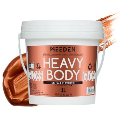 MEEDEN Peinture acrylique cuivrée métallique : 1 l Peinture épaisse pour adluts, artistes, hobbists, décoration d'intérieur, meubles, citrouilles MEEDEN Peinture acrylique cuivrée métallique : 1 l Peinture épaisse pour adluts, artistes, hobbists, décoration d'intérieur, meubles, citrouilles