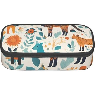 BGSHJVF Trousse à crayons haute capacité avec imprimé floral et animal en tissu Oxford, pour crayons, stylos, plusieurs compartiments, design élégant BGSHJVF Trousse à crayons haute capacité avec imprimé floral et animal en tissu Oxford, pour crayons, stylos, plusieurs compartiments, design élégant