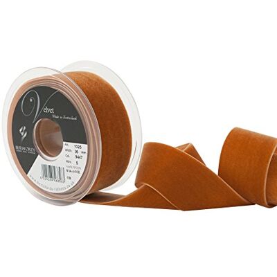 Berisfords Ruban de velours, 10,2 x 3,6 x 10,2 cm, cuivre Berisfords Ruban de velours, 10,2 x 3,6 x 10,2 cm, cuivre