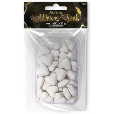 Stamperia Wax Refill for Scrapbooking, Albums, Card Making, Bullet Journalling and More, Heart Shape, Easy to Melt for Personalised Stamping, Perfect for Crafts and Gifting (Pearl White) (20g) Stamperia Wax Refill for Scrapbooking, Albums, Card Making, Bullet Journalling and More, Heart Shape, Easy to Melt for Personalised Stamping, Perfect for Crafts and Gifting (Pearl White) (20g)