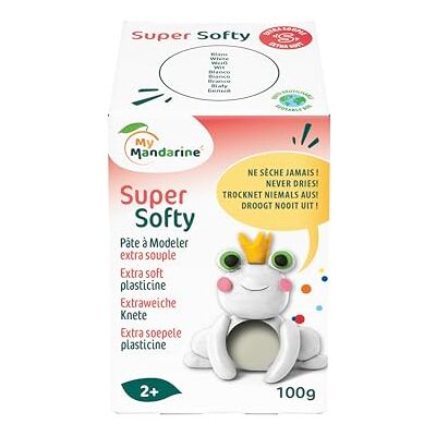 Avenue Mandarine SO0880100010C Une Boite de 100 g de PATE A MODELER SuperSofty À partir de 2 ans BLANC Avenue Mandarine SO0880100010C Une Boite de 100 g de PATE A MODELER SuperSofty À partir de 2 ans BLANC