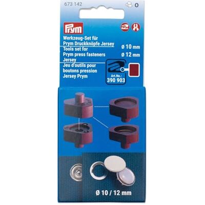 Prym 673142 Kit d'outils pour boutons-pression Jersey 10 et 12 mm Compatible avec Vario Creative Toolm Prym 673142 Kit d'outils pour boutons-pression Jersey 10 et 12 mm Compatible avec Vario Creative Toolm