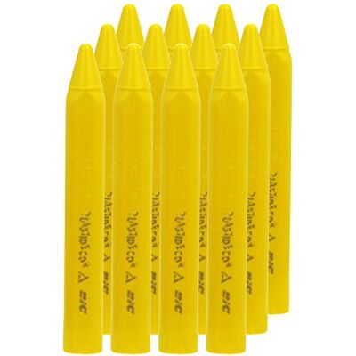 BIC Plastidecor 816 Lot de 12 crayons de cire Jaune BIC Plastidecor 816 Lot de 12 crayons de cire Jaune