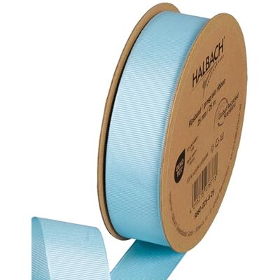 Halbach Seidenbänder Ruban gros-grain de qualité supérieure Largeur : 25 mm Longueur : 25 m Ruban cadeau durable en polyester recyclé Idéal comme ruban Couleur : bleu clair Halbach Seidenbänder Ruban gros-grain de qualité supérieure Largeur : 25 mm Longueur : 25 m Ruban cadeau durable en polyester recyclé Idéal comme ruban Couleur : bleu clair