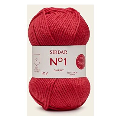 Sirdar - F036-0214 No1 Chunky - Écarlate - 100g - Fil Sirdar - F036-0214 No1 Chunky - Écarlate - 100g - Fil