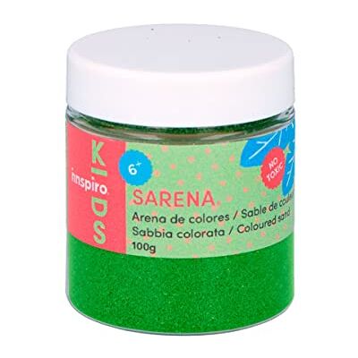 INNSPIRO Sable de couleurs vert olive 100 g, pour décoration et travaux manuels INNSPIRO Sable de couleurs vert olive 100 g, pour décoration et travaux manuels