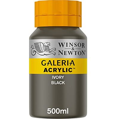 Winsor & Newton Acrylique Galeria 500ml Noir D'Ivoire Série 1 Winsor & Newton Acrylique Galeria 500ml Noir D'Ivoire Série 1