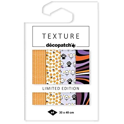 décopatch TD873C Pochette 4 feuilles foil assorties Dorure à chaud 30x40cm Halloween décopatch TD873C Pochette 4 feuilles foil assorties Dorure à chaud 30x40cm Halloween