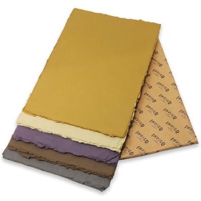 Artway Indigo Papier Coton A4 Papier Artisanal Coloré/100% Coton 220 gsm à 250 gsm Texture Lisse Lot Mixte A4 de 5 Couleurs x 25 Feuilles Artway Indigo Papier Coton A4 Papier Artisanal Coloré/100% Coton 220 gsm à 250 gsm Texture Lisse Lot Mixte A4 de 5 Couleurs x 25 Feuilles