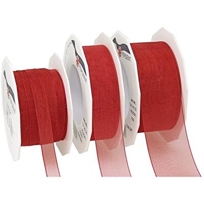Ruban décoratif rouge recyclé allemand - 25m, 10mm - Décoration et artisanat Ruban décoratif rouge recyclé allemand - 25m, 10mm - Décoration et artisanat