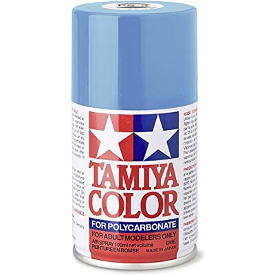 Tamiya 86003 PS-3 Peinture en spray pour polycarbonate bleu clair 100 ml pour modélisme en plastique, accessoires de bricolage, peinture pour le modélisme, 100 ml (1 pièce) Tamiya 86003 PS-3 Peinture en spray pour polycarbonate bleu clair 100 ml pour modélisme en plastique, accessoires de bricolage, peinture pour le modélisme, 100 ml (1 pièce)