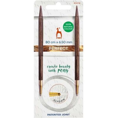 Pony Perfect Bois (80cm, 6.50mm) Circulaire Tricot Aiguilles 1 Pièce Pony Perfect Bois (80cm, 6.50mm) Circulaire Tricot Aiguilles 1 Pièce