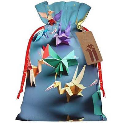 SDFHU Sacs cadeaux multicolores en papier origami imprimé grues de Noël saison de Noël sacs cadeaux cadeaux de Noël cadeaux de fête de Noël SDFHU Sacs cadeaux multicolores en papier origami imprimé grues de Noël saison de Noël sacs cadeaux cadeaux de Noël cadeaux de fête de Noël