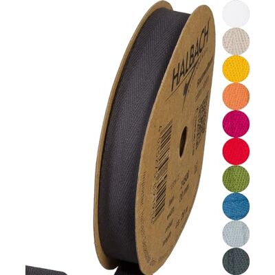 Halbach Seidenbänder Ruban en coton 20 mm x 20 m Ruban tissé 100% coton Ruban pour bricolage au mètre Ruban en tissu pour décorations, bricolage, artisanat, couture Couleur : gris foncé Halbach Seidenbänder Ruban en coton 20 mm x 20 m Ruban tissé 100% coton Ruban pour bricolage au mètre Ruban en tissu pour décorations, bricolage, artisanat, couture Couleur : gris foncé