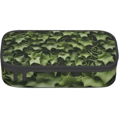 BGSHJVF Trousse à crayons haute capacité avec imprimé floral et lierre en tissu Oxford, pour crayons, stylos, plusieurs compartiments, design élégant BGSHJVF Trousse à crayons haute capacité avec imprimé floral et lierre en tissu Oxford, pour crayons, stylos, plusieurs compartiments, design élégant