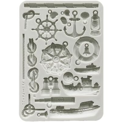 Moule en silicone Stamperia A5 Mer Silencieuse - Gouvernes & Bateaux Moule en silicone Stamperia A5 Mer Silencieuse - Gouvernes & Bateaux