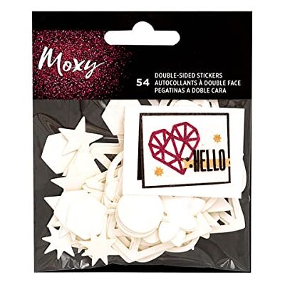 American Crafts Autocollants transparents double face Moxy American Crafts Autocollants transparents double face Moxy