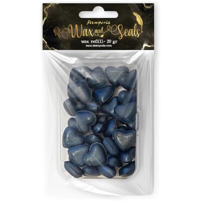 Stamperia Wax Refill for Scrapbooking, Albums, Card Making, Bullet Journalling and More, Heart Shape, Easy to Melt for Personalised Stamping, Perfect for Crafts and Gifting (Pearl Deep Blue) (20g) Stamperia Wax Refill for Scrapbooking, Albums, Card Making, Bullet Journalling and More, Heart Shape, Easy to Melt for Personalised Stamping, Perfect for Crafts and Gifting (Pearl Deep Blue) (20g)