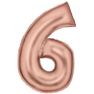 amscan Grand chiffre 6 en soie Lustre or rose N34 emballé 86 cm amscan Grand chiffre 6 en soie Lustre or rose N34 emballé 86 cm
