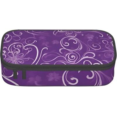 BGSHJVF Trousse à crayons haute capacité avec imprimé floral et lierre en tissu Oxford, pour crayons, stylos, plusieurs compartiments, design élégant BGSHJVF Trousse à crayons haute capacité avec imprimé floral et lierre en tissu Oxford, pour crayons, stylos, plusieurs compartiments, design élégant