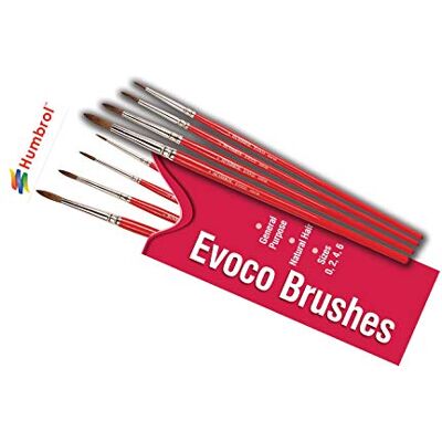 Humbrol Evoco AG4150 Lot de 4 pinceaux de peinture pour peinture peinture émail et acrylique Humbrol Evoco AG4150 Lot de 4 pinceaux de peinture pour peinture peinture émail et acrylique
