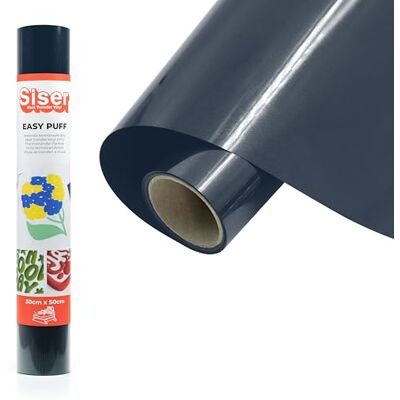 SISER Easy Puff Vinyle thermotransférable Navy Blue 50 x 30 cm, thermovinyle effet 3D, compatible avec traceur de coupe SISER Easy Puff Vinyle thermotransférable Navy Blue 50 x 30 cm, thermovinyle effet 3D, compatible avec traceur de coupe