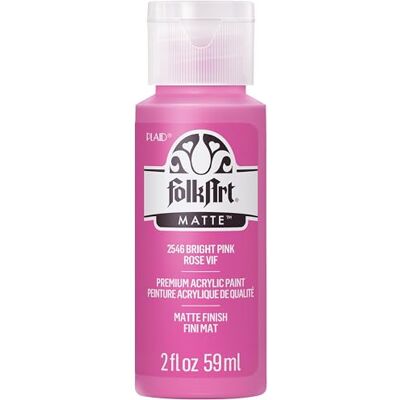 FolkArt Plaid:Craft Folk Art Peinture Acrylique 2Oz-Bright Pink FolkArt Plaid:Craft Folk Art Peinture Acrylique 2Oz-Bright Pink