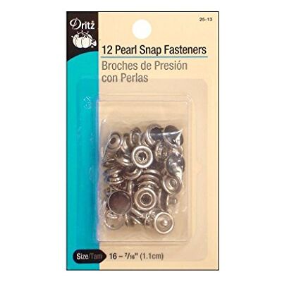 Dritz Lot de 12 boutons-pression, noir, taille 16 (7/16") Dritz Lot de 12 boutons-pression, noir, taille 16 (7/16")